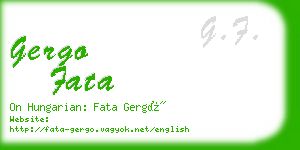 gergo fata business card